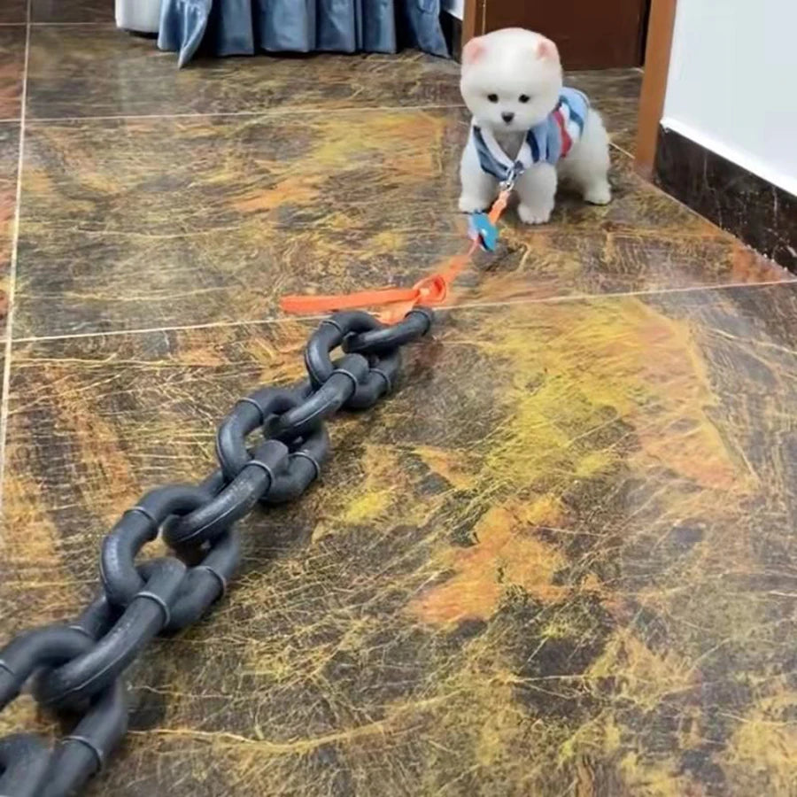 🔗 Iron Chain Style Dog Leash – Durable Funny Outdoor Traction Rope