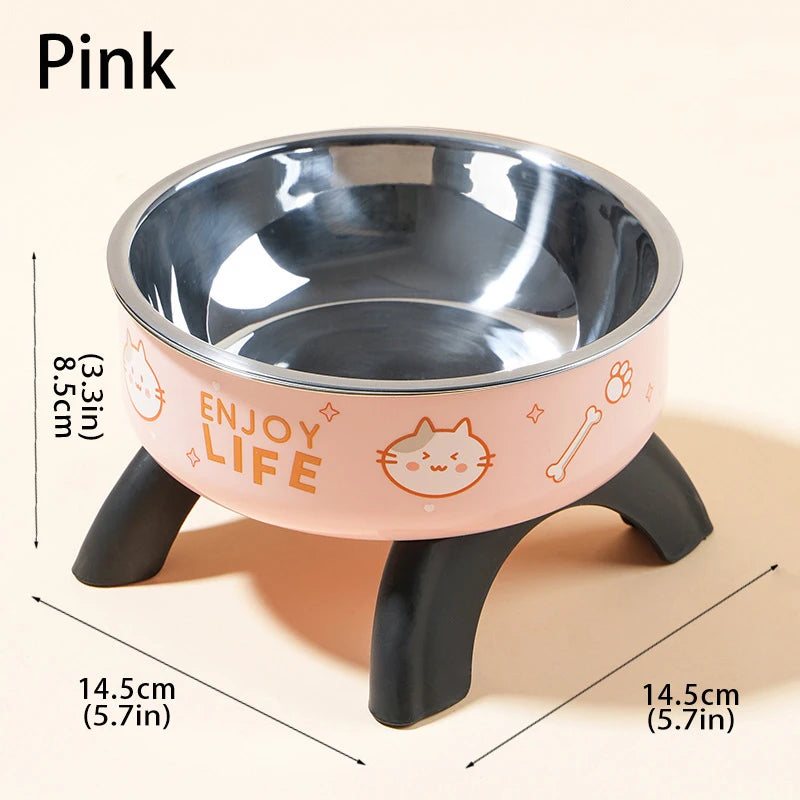 Elevated Pet Food & Water Bowl – Anti-Slip Raised Stainless Steel Feeding Stand