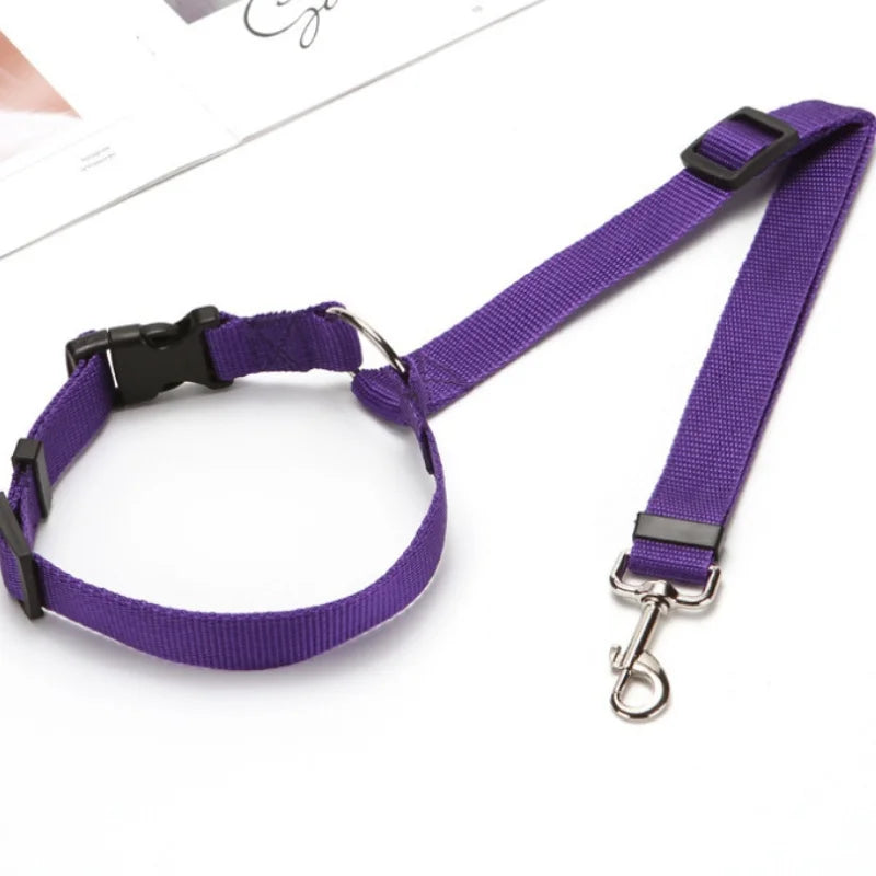 Reflective Pet Car Seat Belt & Harness – Safety Leash for Dogs & Cats