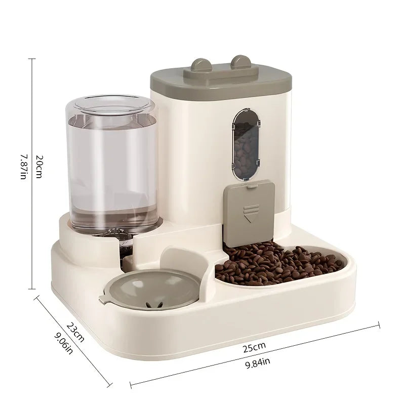 2-in-1 Automatic Cat Food & Water Dispenser – Integrated Pet Feeder