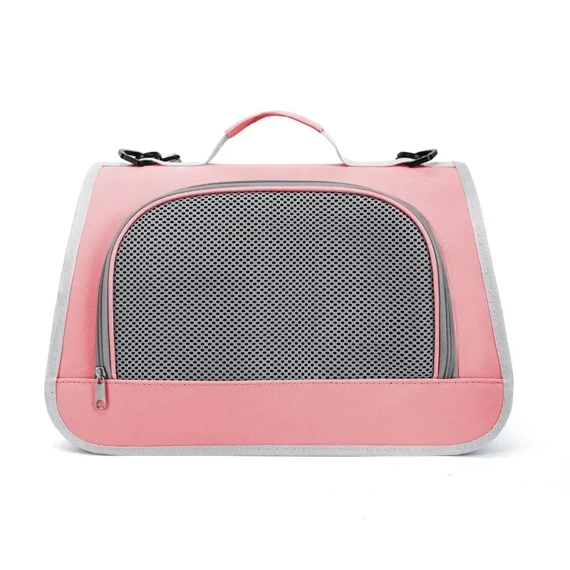 Folding Small Pet Carrier – Waterproof Travel Bag for Cats & Small Dogs
