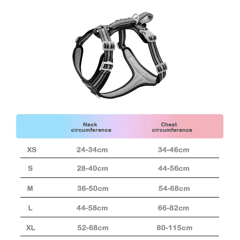 Reflective Adjustable Dog Harness – Explosion-Proof Safety Vest