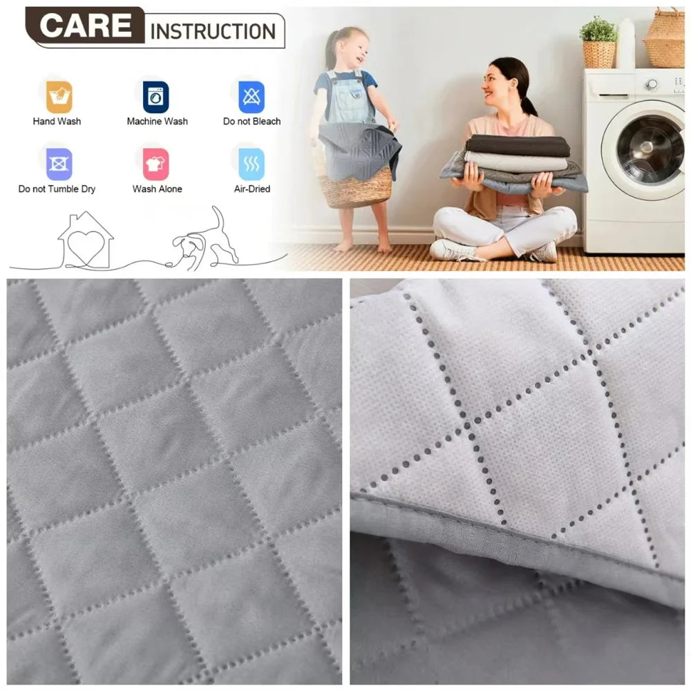 Solid Color Recliner Chair Cover – Anti-Slip Armchair Protector