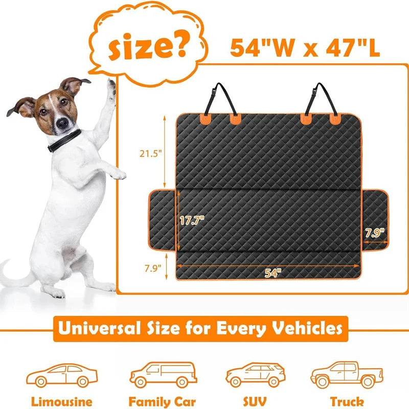 Waterproof Dog Car Seat Cover – Travel Hammock for Small to Large Dogs