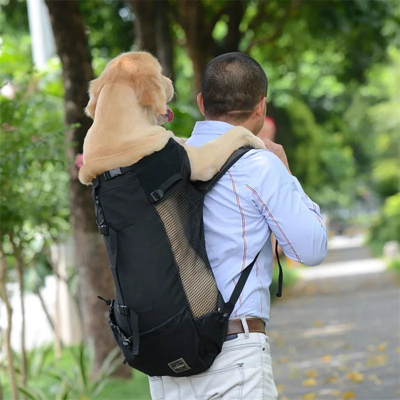 Strong Nylon Dog Carrier Backpack – Breathable Travel & Cycling Bag
