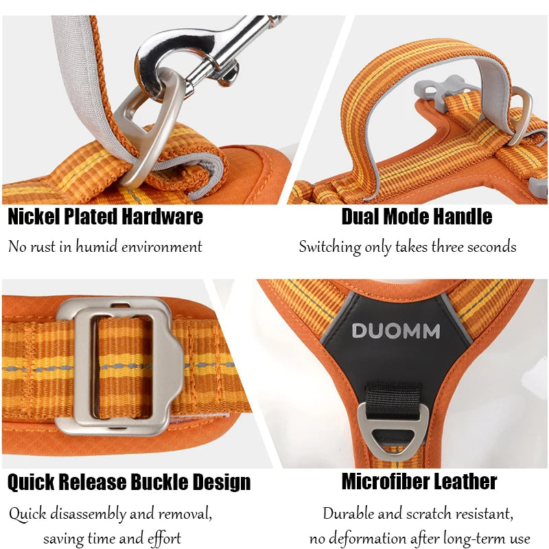 Reflective Adjustable Dog Harness – Explosion-Proof Safety Vest