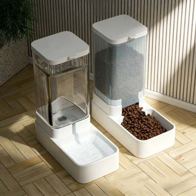 Automatic Gravity Pet Feeder & Waterer – Dual Function for Cats & Dogs