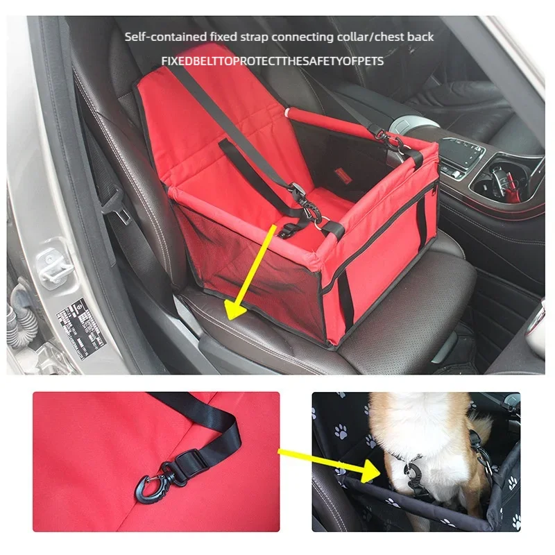 Foldable Dog Car Seat Cover Hammock – Travel Safety Carrier for Dogs & Cats