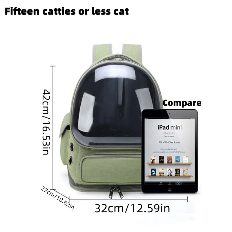 Pet Cat Carrier Backpack – Breathable Travel Bag for Cats & Small Dogs