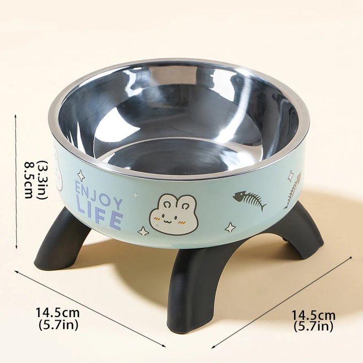 Elevated Pet Food & Water Bowl – Anti-Slip Raised Stainless Steel Feeding Stand