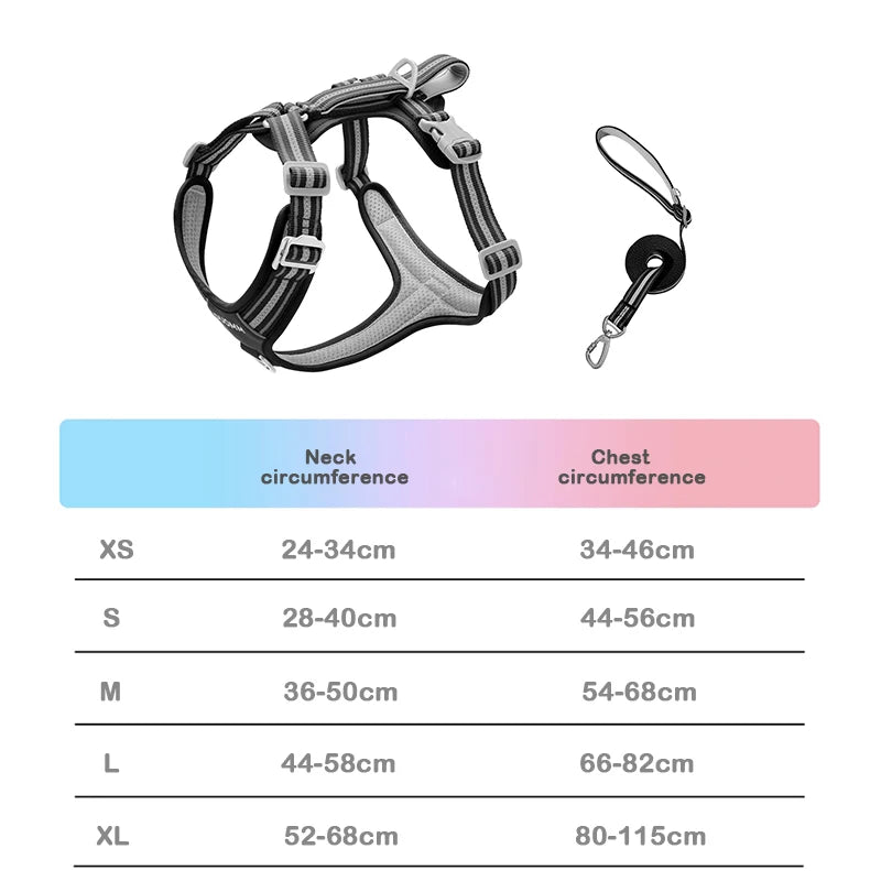 Reflective Adjustable Dog Harness – Explosion-Proof Safety Vest