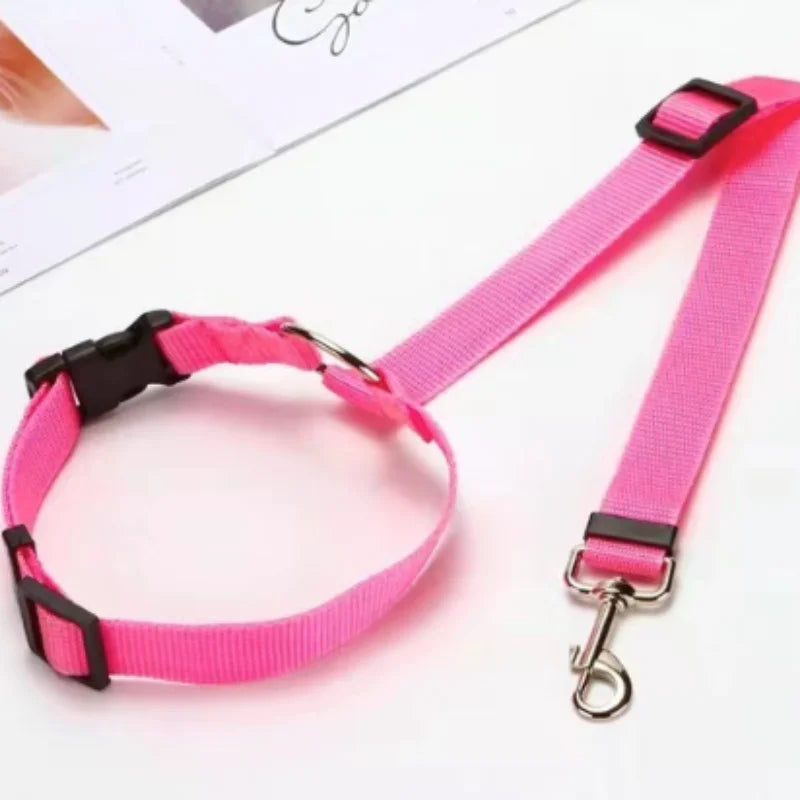 Reflective Pet Car Seat Belt & Harness – Safety Leash for Dogs & Cats