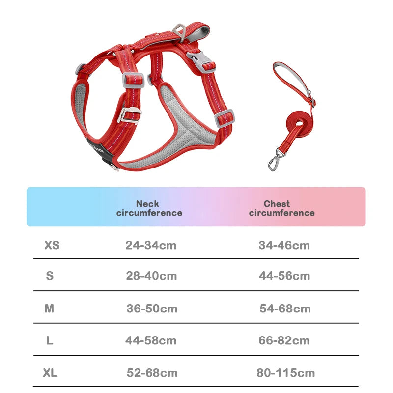Reflective Adjustable Dog Harness – Explosion-Proof Safety Vest