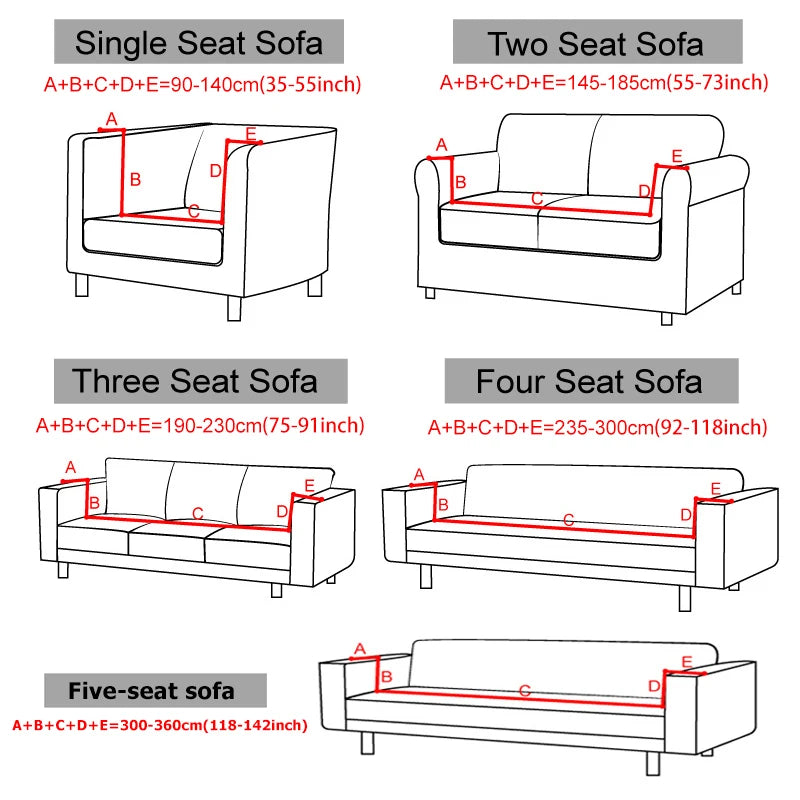 Jacquard Elastic Sofa Cover – Stretch Polar Fleece Slipcover