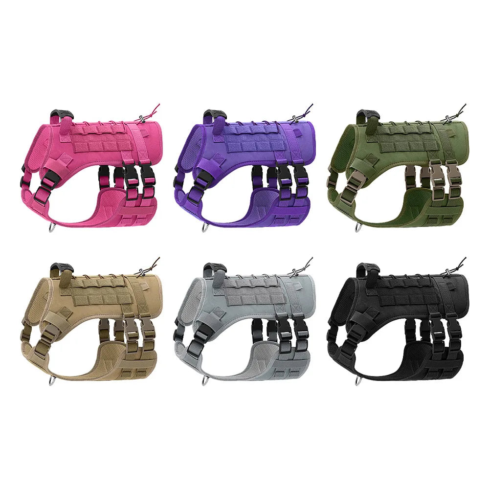 🐶 No-Pull Reflective Dog Harness with Handle – Soft Padded Control Vest