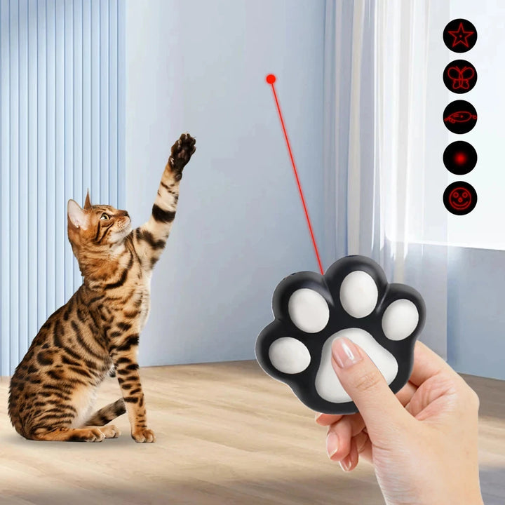Rechargeable Laser Pet Toy – 5 Adjustable Patterns for Cats & Dogs