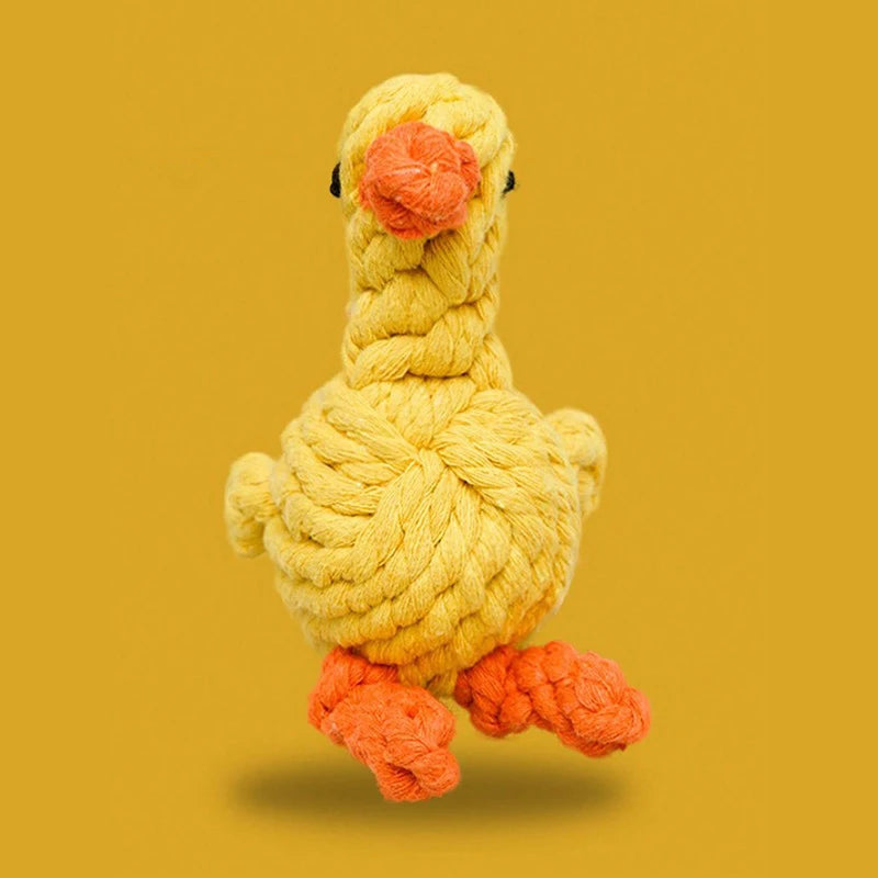 Hand-Woven Rope Dog Toy – Chew & Teeth Cleaning for Small & Medium Dogs