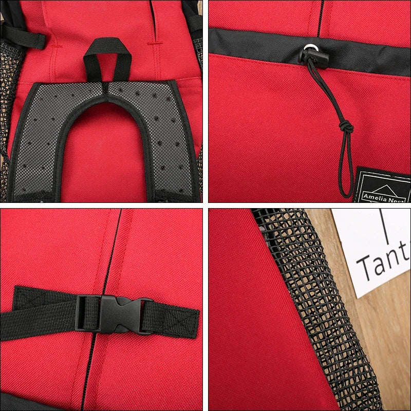 Strong Nylon Dog Carrier Backpack – Breathable Travel & Cycling Bag