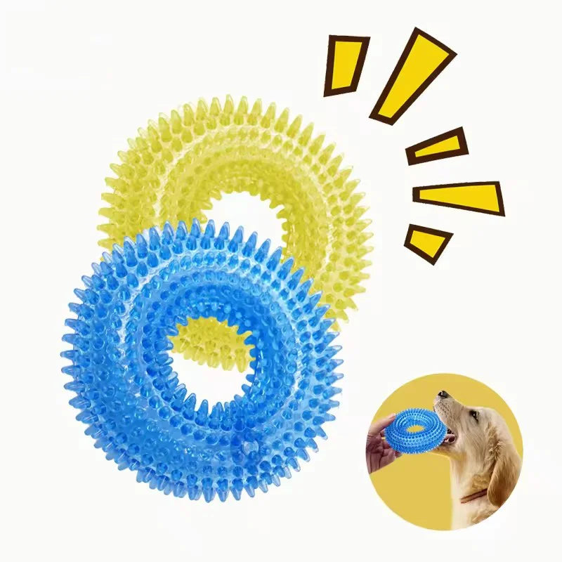 Dog Chew Toy – Thorn Ring for Teeth Cleaning & Interactive Play