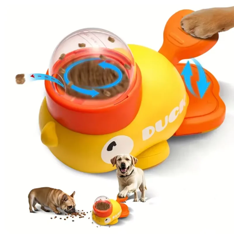 Duck-Shaped Cat & Dog Treat Dispenser – Interactive Slow Feeder Puzzle Toy