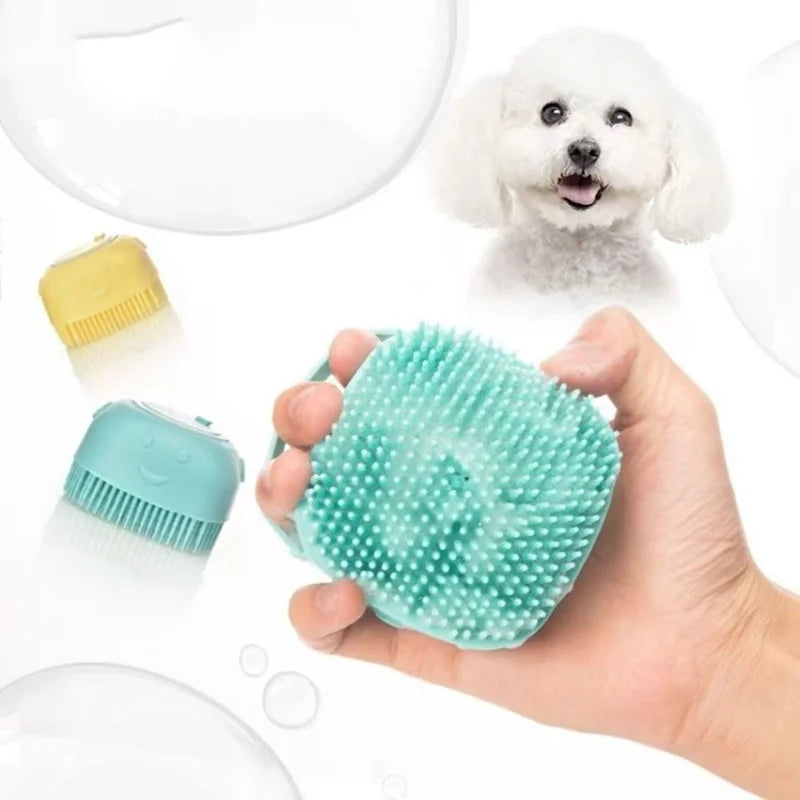 Silicone Pet Bath Massage Gloves – Gentle Grooming Brush for Dogs & Cats