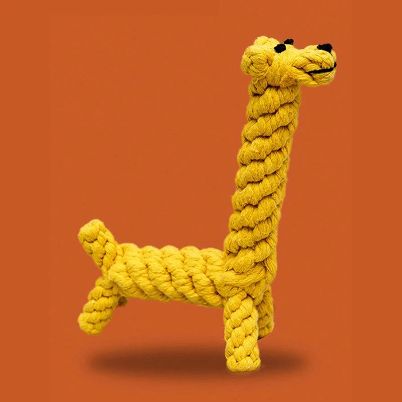 Hand-Woven Rope Dog Toy – Chew & Teeth Cleaning for Small & Medium Dogs