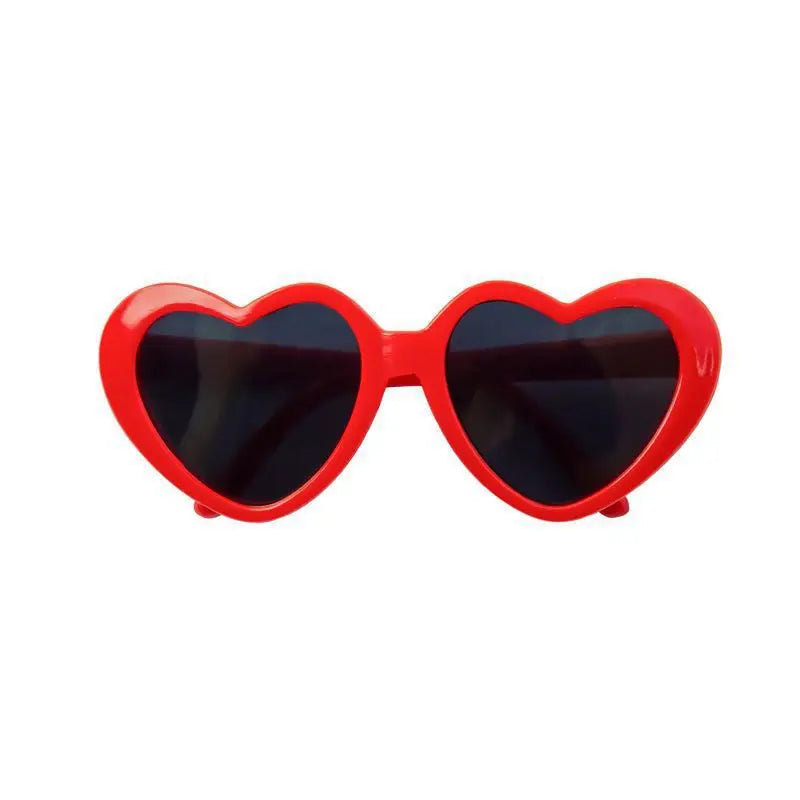 🕶️ Love Heart Pet Sunglasses – Fashion Cat & Dog Glasses with Jewelry Design