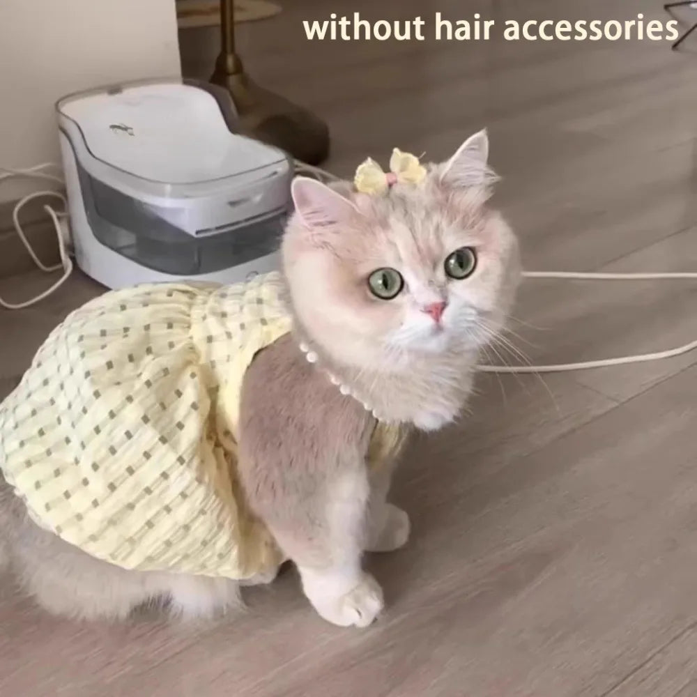 🎀 Polka Dot Princess Pet Dress – Summer Slim Fit Outfit