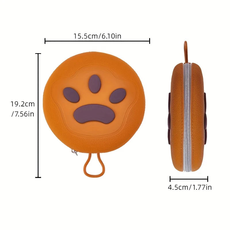 2-in-1 Foldable Silicone Dog Bowl – Portable Travel Feeding & Water Bowl