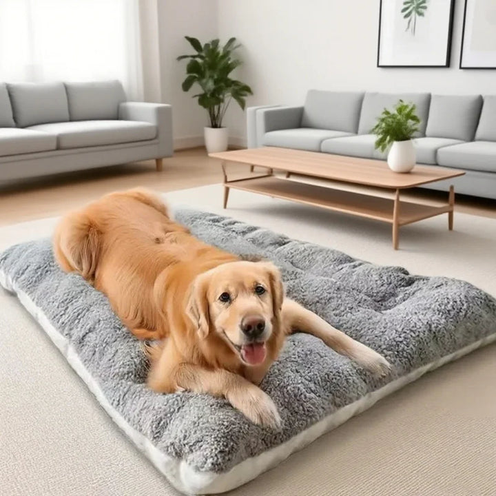 Extra Large Plush Dog Bed Mat – Thick Soft Crate & Sofa Cushion