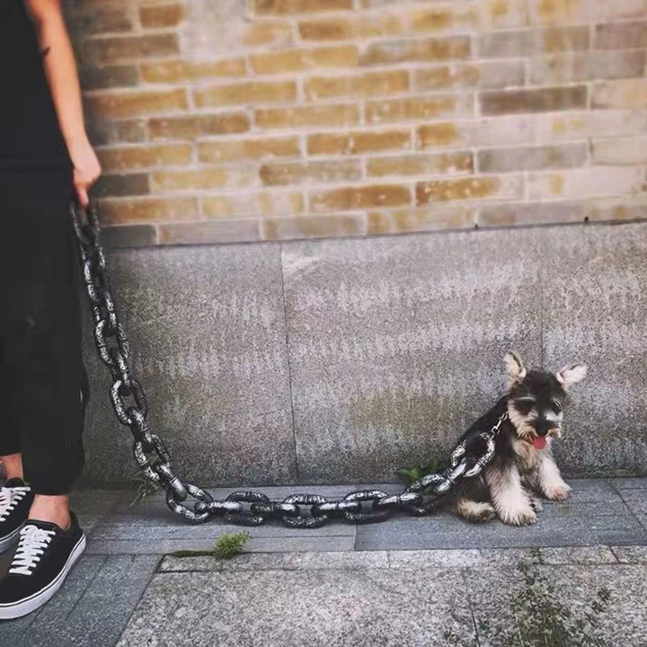 🔗 Iron Chain Style Dog Leash – Durable Funny Outdoor Traction Rope