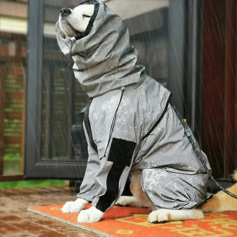 All-Weather Reflective Dog Raincoat – Waterproof Outdoor Jacket