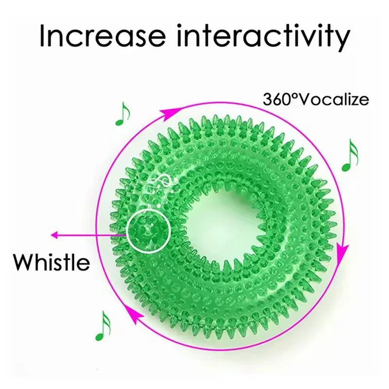 Dog Chew Toy – Thorn Ring for Teeth Cleaning & Interactive Play